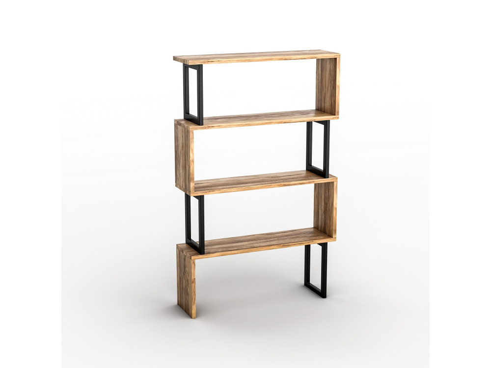 Houten boekenkast "Ceylan" - 80 x 22 x 128 cm - Notelaar