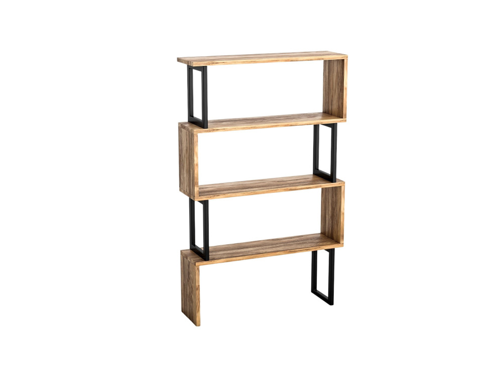 Houten boekenkast "Ceylan" - 80 x 22 x 128 cm - Notelaar