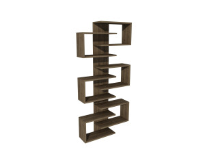 Houten boekenkast Lotus - 75 x 21 x 161 cm - Notenhout