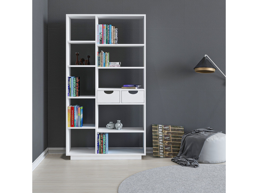 Houten boekenkast "Luma" - 80 x 25 x 188 cm - Wit