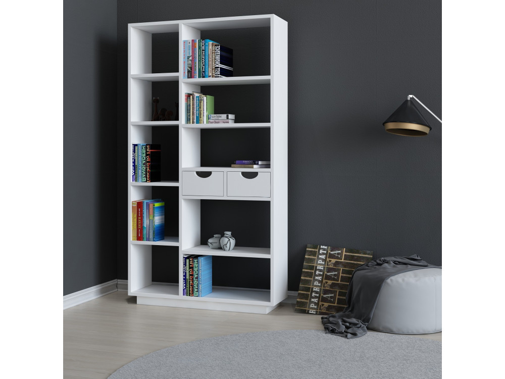 Houten boekenkast "Luma" - 80 x 25 x 188 cm - Wit