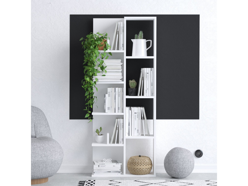 Houten boekenkast "Viva" - 60 x 18 x 150 cm - Wit