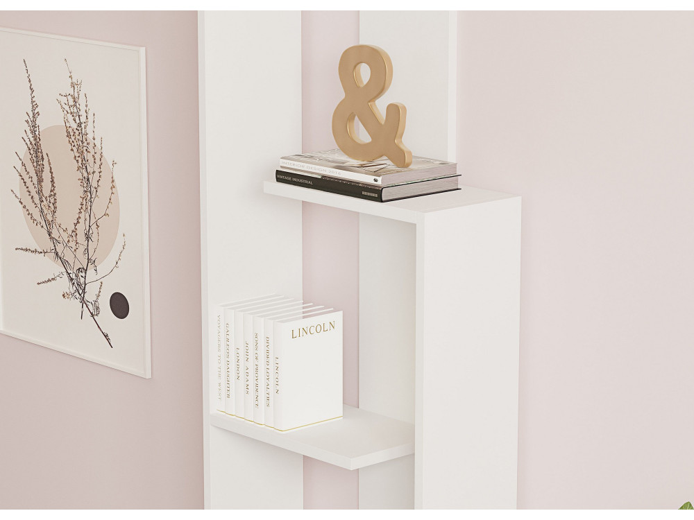 Wand" houten boekenkast - 50 x 19 x 160 cm - Wit