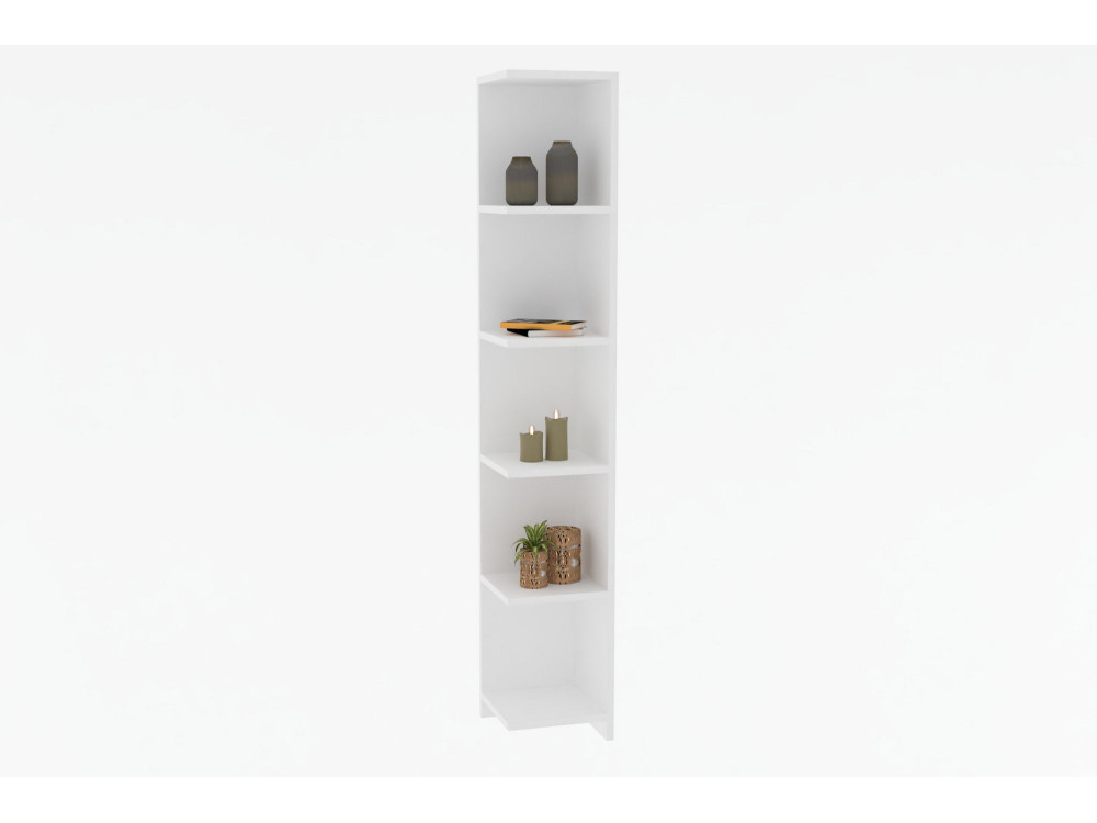 Houten boekenkast "Ravella" - 25 x 25 x 160 cm - Wit
