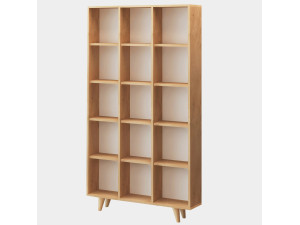 Houten boekenkast "Zipa" 100 x 25 x 184 cm - Eik