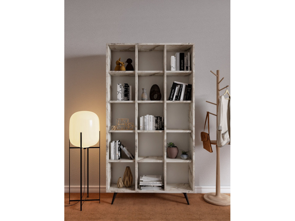 Houten boekenkast "Zipa" 100 x 25 x 184 cm - Eik