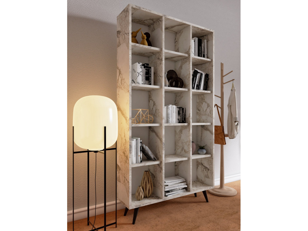 Houten boekenkast "Zipa" 100 x 25 x 184 cm - Eik