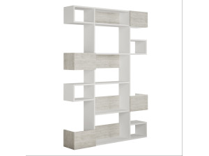 Niho" houten boekenkast 120 x 27 x 171 cm - Wit