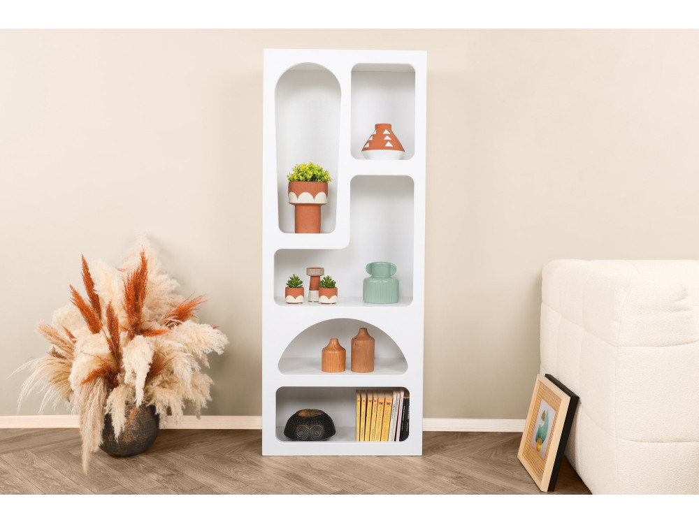 Venüs" houten boekenkast 60 x 32 x 150 cm - Wit