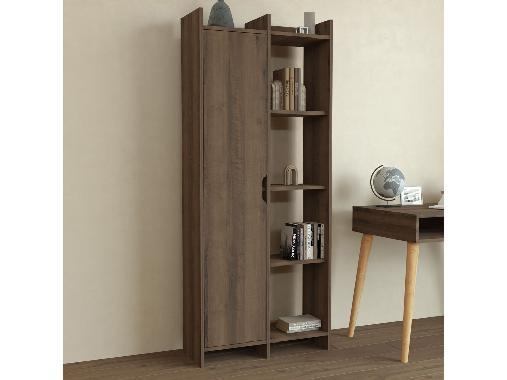 Aanbieding" houten boekenkast 70 x 30 x 180 cm - Antiek notenhout