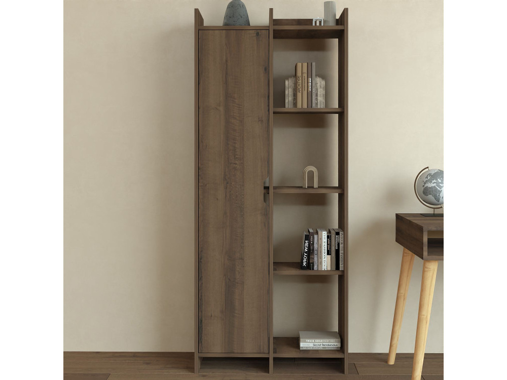 Aanbieding" houten boekenkast 70 x 30 x 180 cm - Antiek notenhout