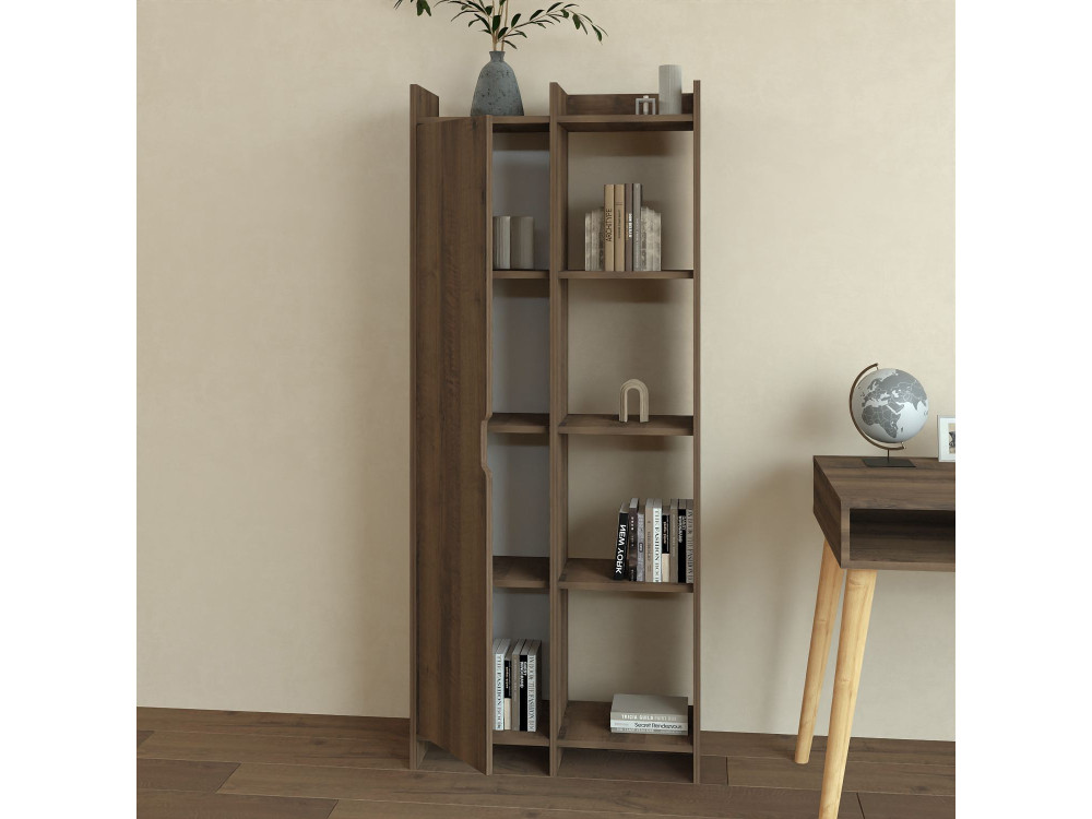 Aanbieding" houten boekenkast 70 x 30 x 180 cm - Antiek notenhout
