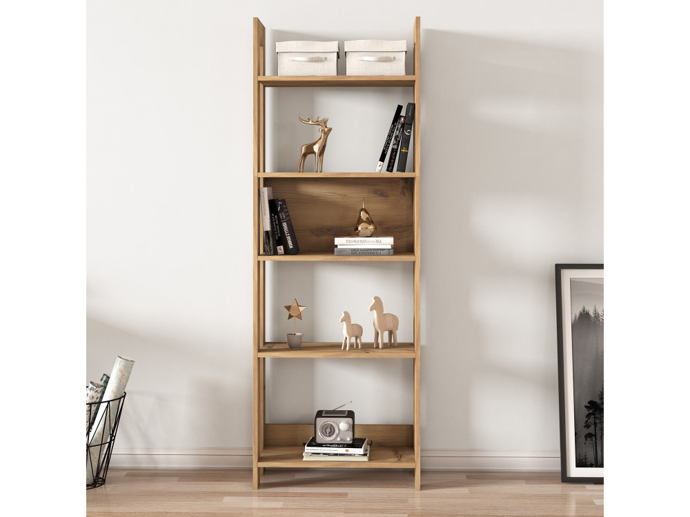 Houten boekenkast "Country" - 64 x 30 x 180 cm - Bruin