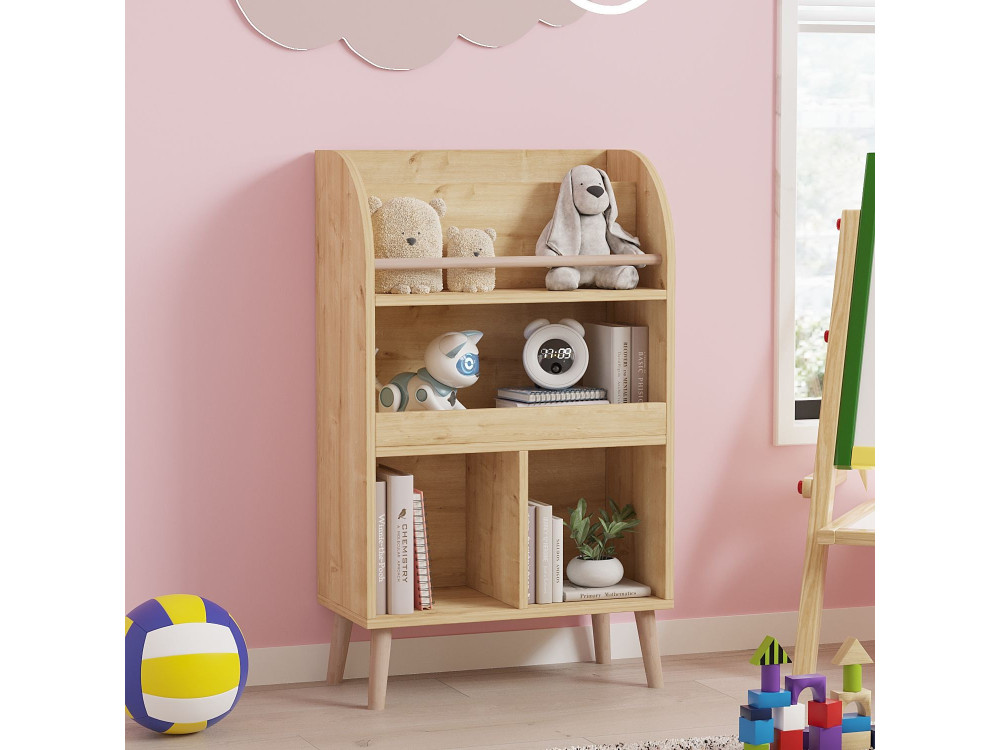 Houten boekenkast "Minola" - 60 x 30 x 102 cm - Beige