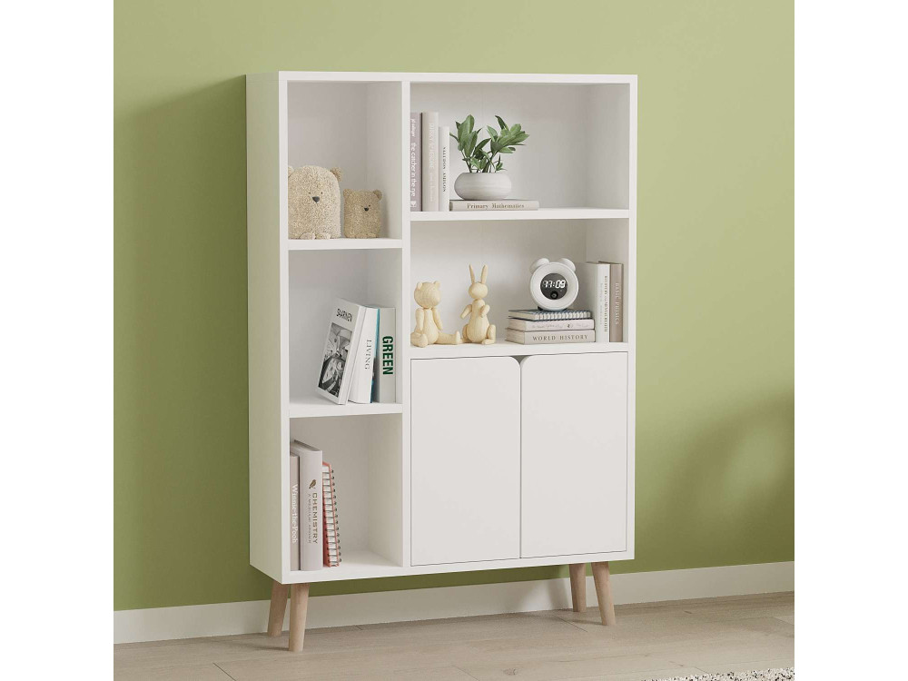 Houten boekenkast "Lumo" - 80 x 24 x 120 cm - Wit