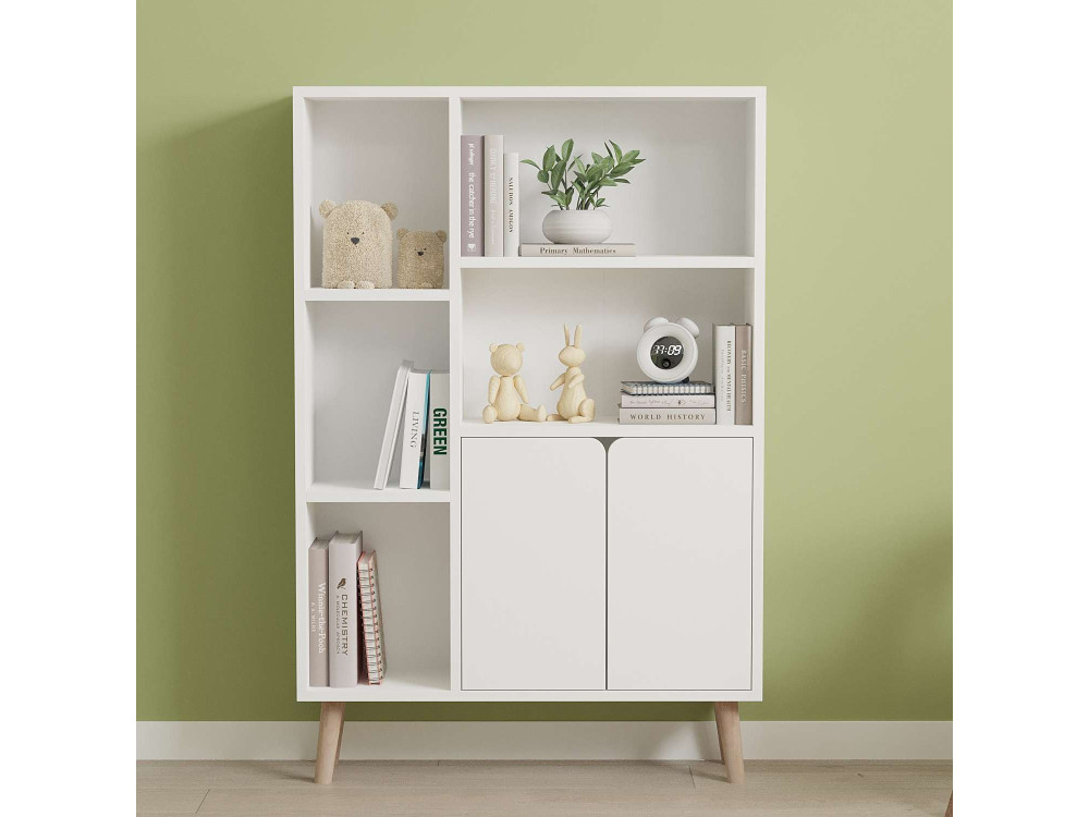 Houten boekenkast "Lumo" - 80 x 24 x 120 cm - Wit