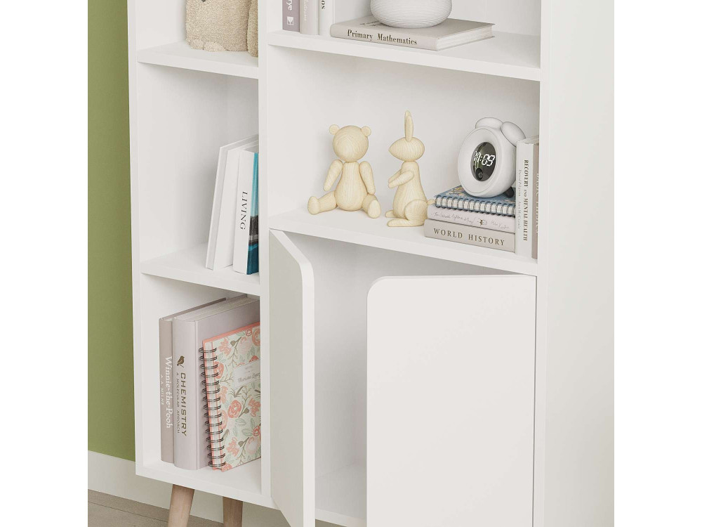 Houten boekenkast "Lumo" - 80 x 24 x 120 cm - Wit