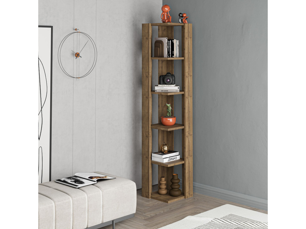 Houten boekenkast "Nati" - 32 x 32 x 161 cm - Bruin