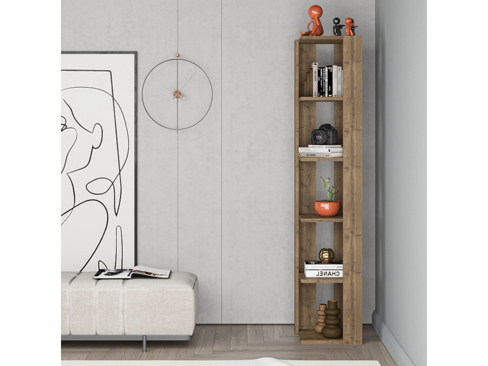 Houten boekenkast "Nati" - 32 x 32 x 161 cm - Bruin