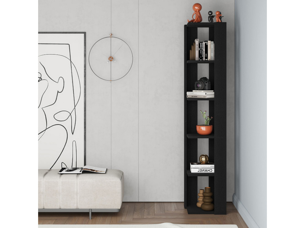 Houten boekenkast "Nati" - 32 x 32 x 161 cm - Zwart