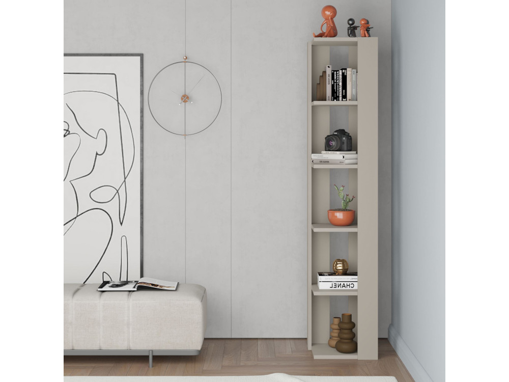Houten boekenkast "Nati" - 32 x 32 x 161 cm - Zandsteen