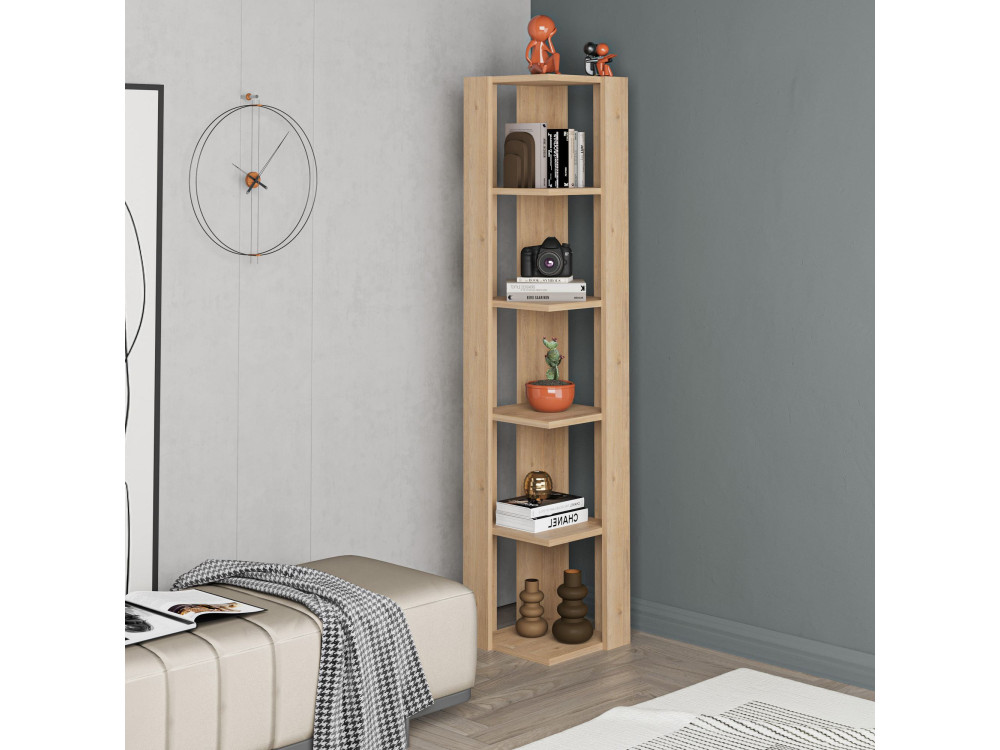Houten boekenkast "Nati" - 32 x 32 x 161 cm - Beige