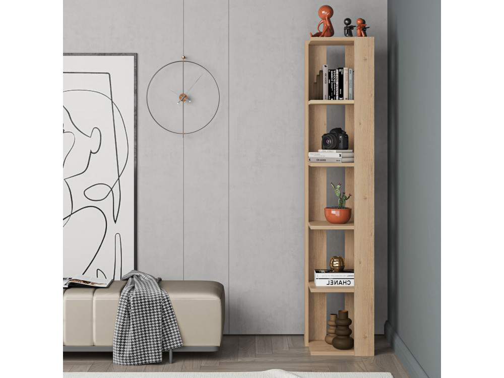 Houten boekenkast "Nati" - 32 x 32 x 161 cm - Beige
