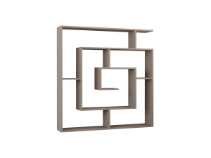 Houten boekenkast "Labirent" - 125 x 22 x 129 cm - Licht mokka bruin
