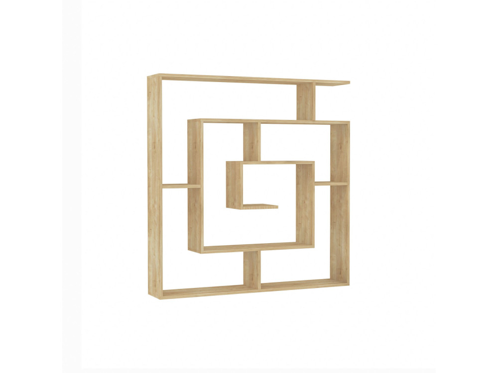 Houten boekenkast "Labirent" - 125 x 22 x 129 cm - Beige
