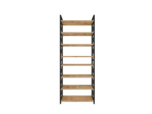 Plastic" houten boekenkast - 46 x 18 x 128 cm - Zwart