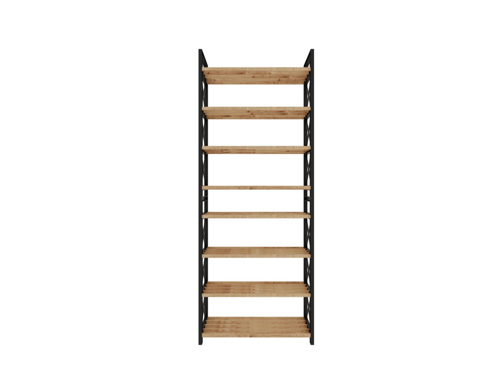 Plastic" houten boekenkast - 46 x 18 x 128 cm - Zwart