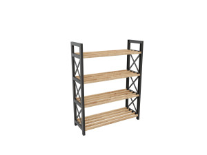 Plastic" houten boekenkast - 46 x 18 x 64 cm - Zwart