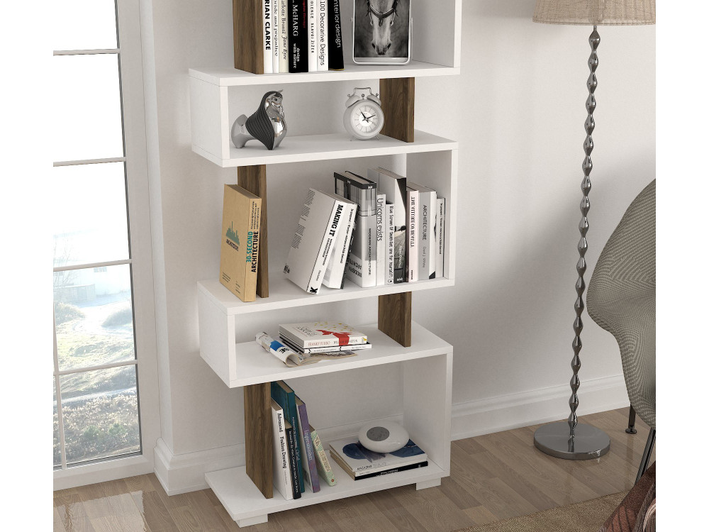 Blok" houten boekenkast - 60 x 19 x 165 cm - Bruin