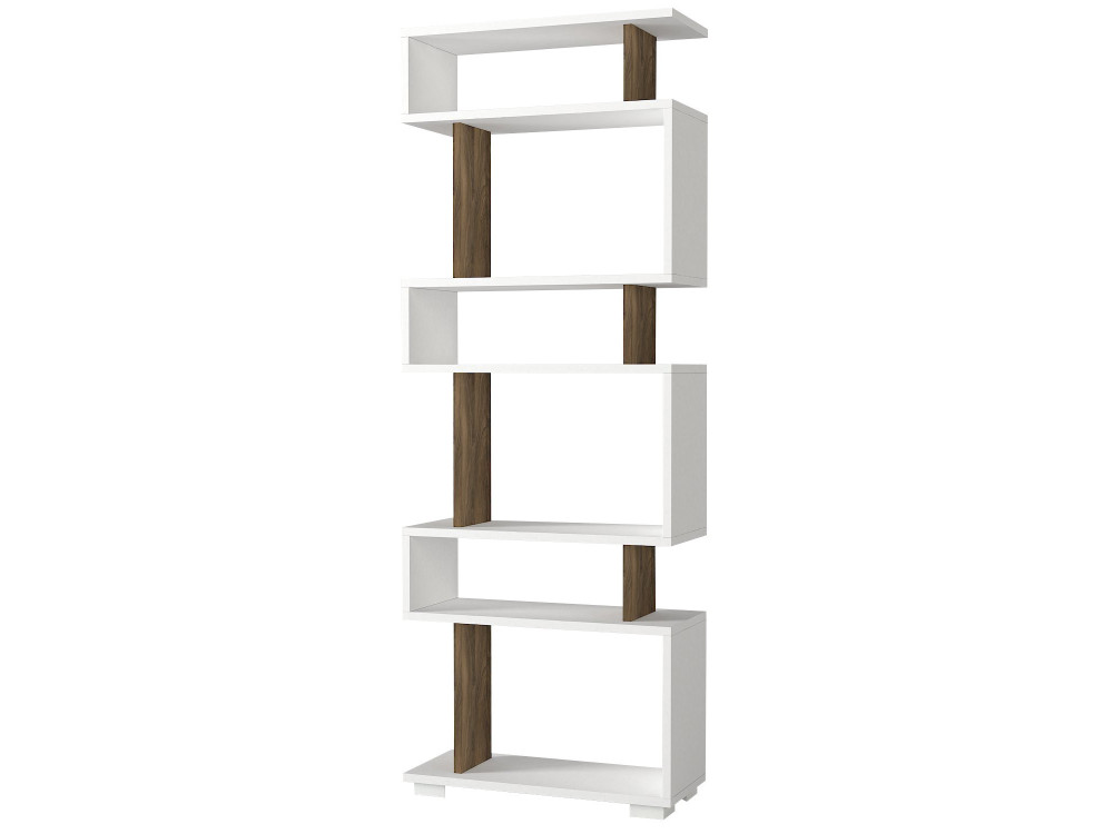 Blok" houten boekenkast - 60 x 19 x 165 cm - Bruin