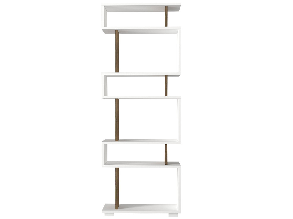 Blok" houten boekenkast - 60 x 19 x 165 cm - Bruin
