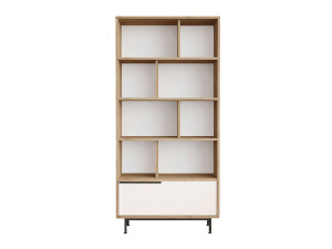 ON4-SW" houten boekenkast - 84 x 30 x 176 cm - Wit