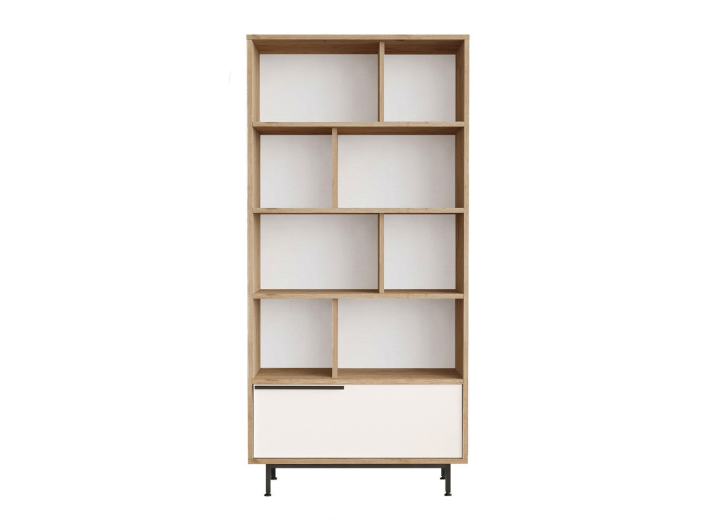 ON4-SW" houten boekenkast - 84 x 30 x 176 cm - Wit