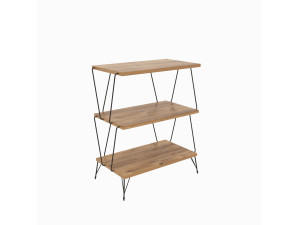 Houten boekenkast "Lazandos" - 46 x 30 x 76 cm - Bruin