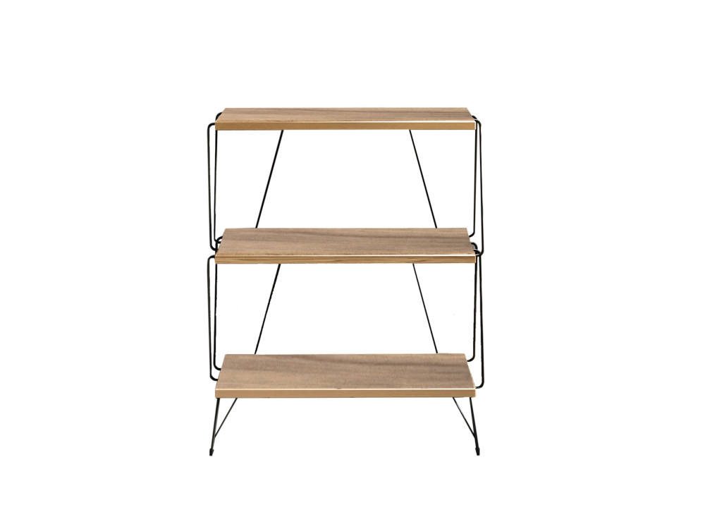 Houten boekenkast "Lazandos" - 46 x 30 x 76 cm - Bruin