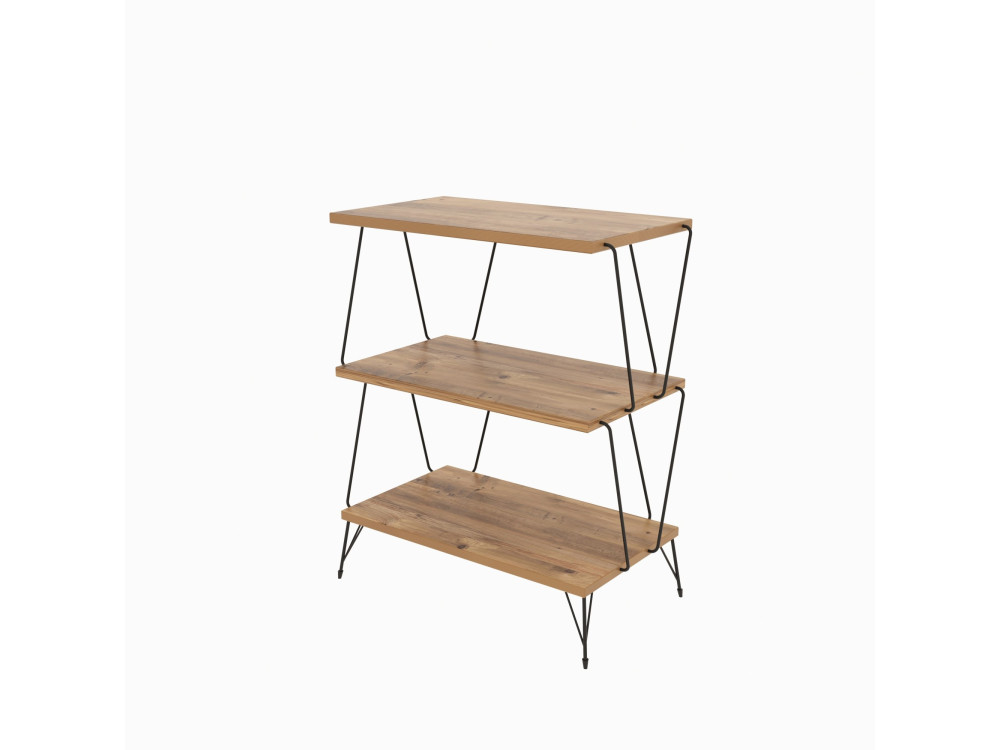 Houten boekenkast "Lazandos" - 46 x 30 x 76 cm - Bruin