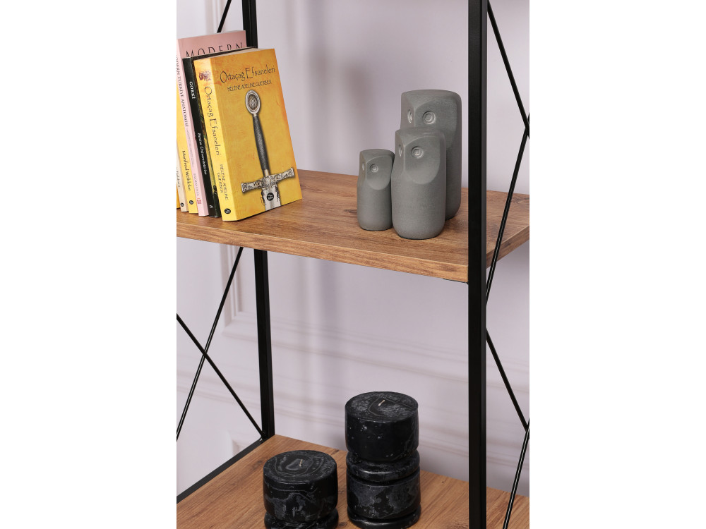 Houten boekenkast "Tervel" - 49 x 30 x 180 cm - Bruin