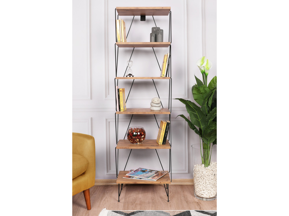 Houten boekenkast "Balaban" - 46 x 30 x 165 cm - Bruin