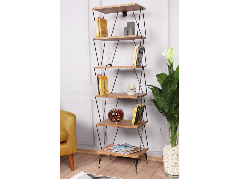 Houten boekenkast "Balaban" - 46 x 30 x 165 cm - Bruin