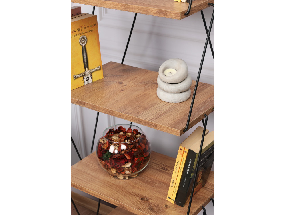 Houten boekenkast "Balaban" - 46 x 30 x 165 cm - Bruin