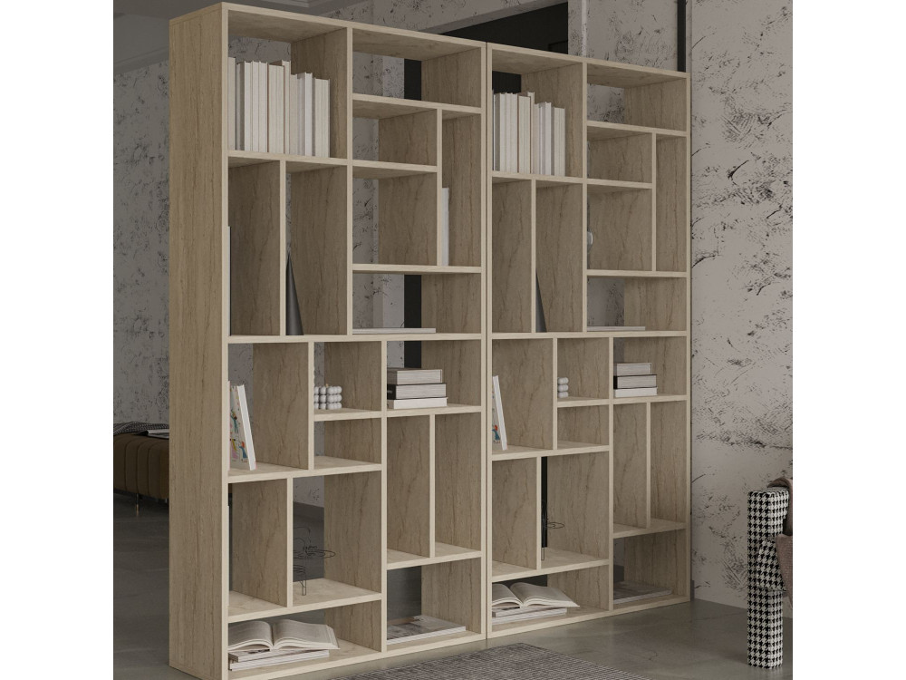 Houten boekenkast "Nicola" - 90 x 30 x 180 cm - Travertin