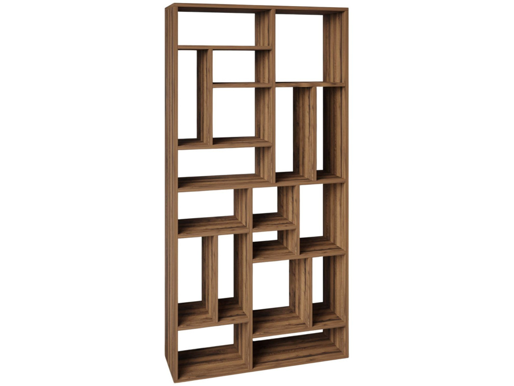 Houten boekenkast "Nicola" - 90 x 30 x 180 cm - Bruin