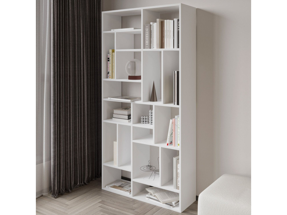 Houten boekenkast "Nicola" - 90 x 30 x 180 cm - Wit