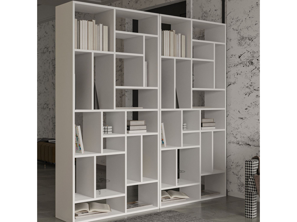 Houten boekenkast "Nicola" - 90 x 30 x 180 cm - Wit
