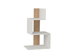 Houten bijzettafel "Rosie" - 42 x 30 x 72 cm - Wit eiken