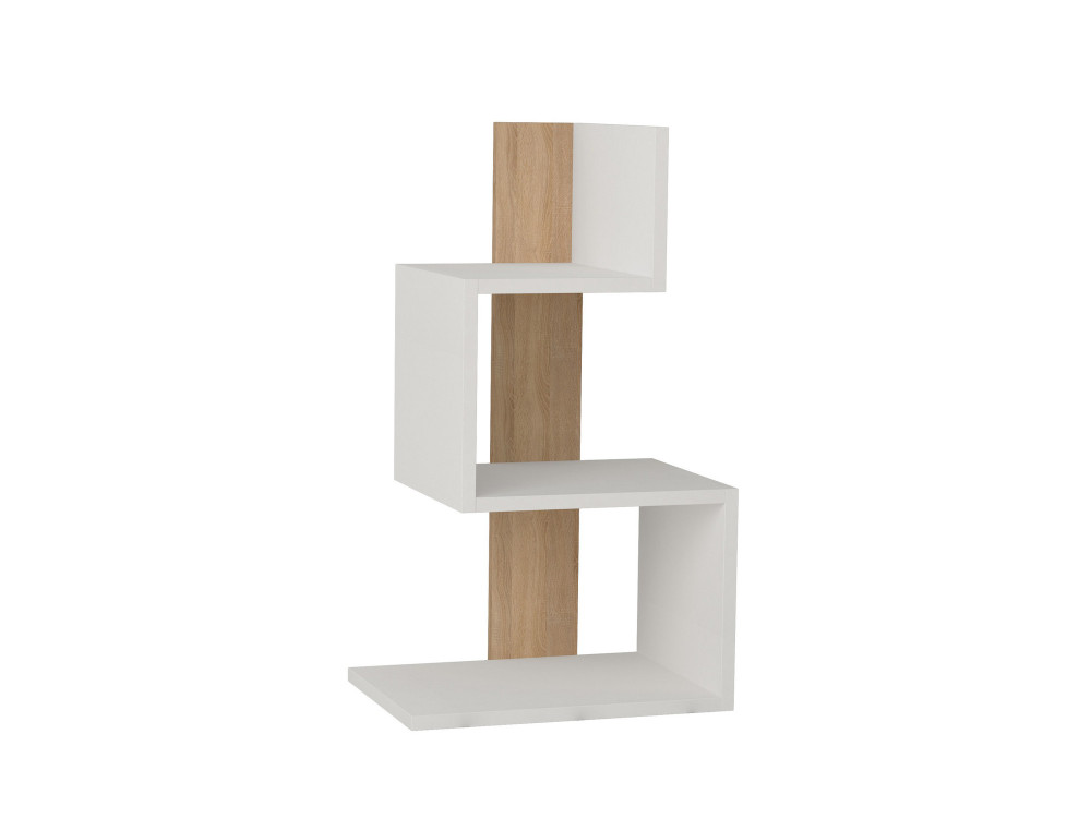 Houten bijzettafel "Rosie" - 42 x 30 x 72 cm - Wit eiken